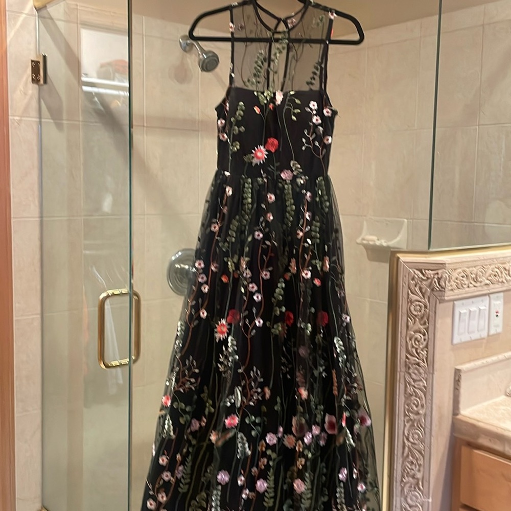 City Studio- Embroidered floral prom dress